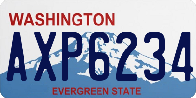 WA license plate AXP6234