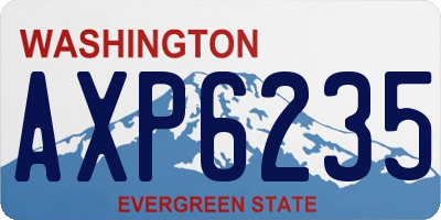 WA license plate AXP6235