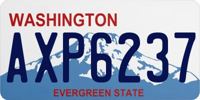 WA license plate AXP6237