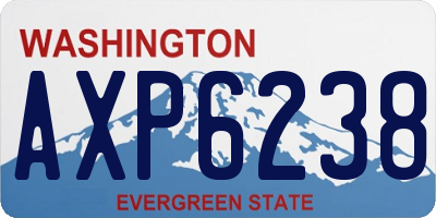WA license plate AXP6238