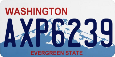WA license plate AXP6239