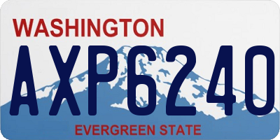 WA license plate AXP6240