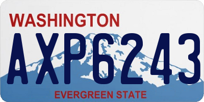 WA license plate AXP6243