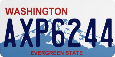 WA license plate AXP6244