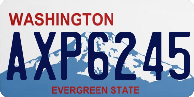WA license plate AXP6245