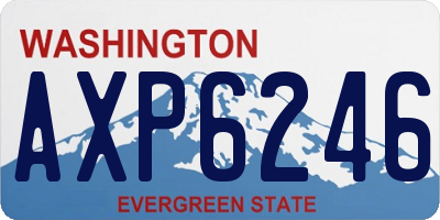 WA license plate AXP6246