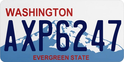 WA license plate AXP6247