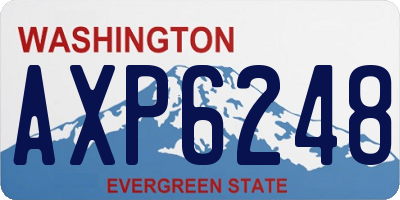 WA license plate AXP6248