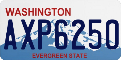 WA license plate AXP6250