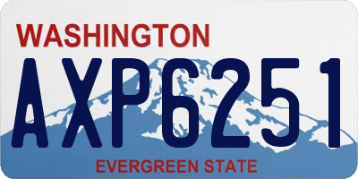 WA license plate AXP6251