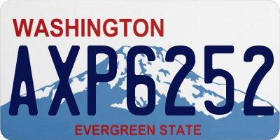 WA license plate AXP6252