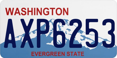 WA license plate AXP6253