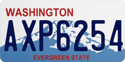 WA license plate AXP6254