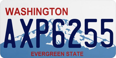 WA license plate AXP6255