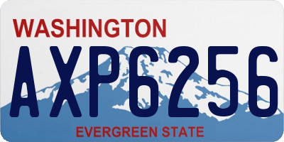 WA license plate AXP6256