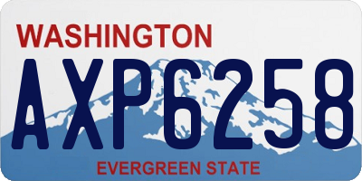 WA license plate AXP6258