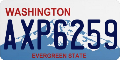 WA license plate AXP6259