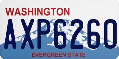 WA license plate AXP6260