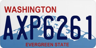 WA license plate AXP6261