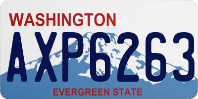 WA license plate AXP6263