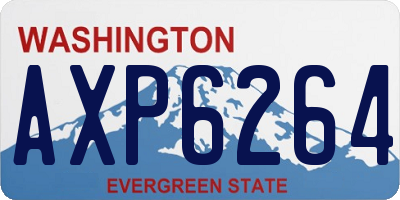 WA license plate AXP6264