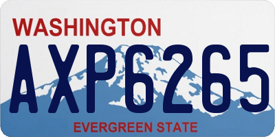 WA license plate AXP6265