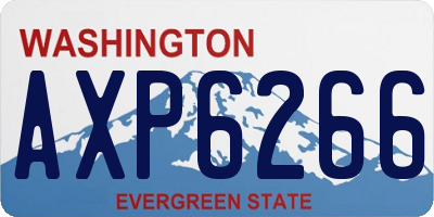 WA license plate AXP6266