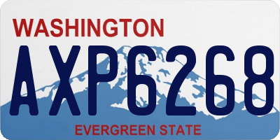 WA license plate AXP6268