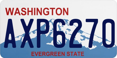 WA license plate AXP6270