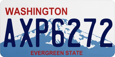 WA license plate AXP6272