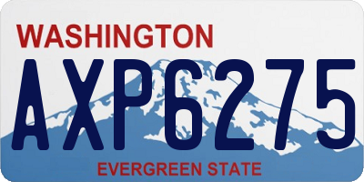 WA license plate AXP6275