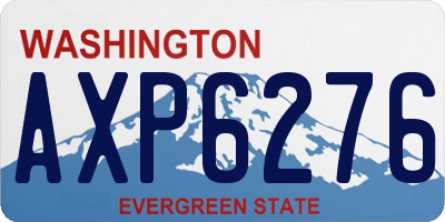 WA license plate AXP6276