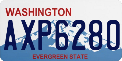 WA license plate AXP6280