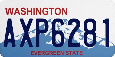WA license plate AXP6281