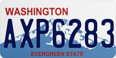 WA license plate AXP6283