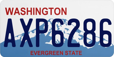 WA license plate AXP6286
