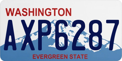 WA license plate AXP6287