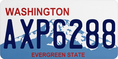 WA license plate AXP6288