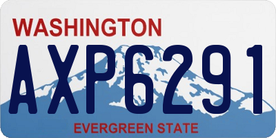 WA license plate AXP6291