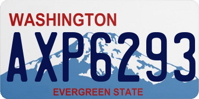 WA license plate AXP6293