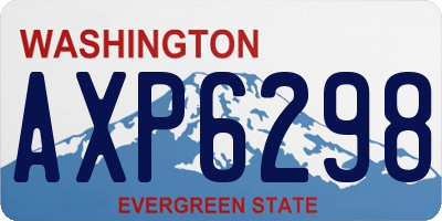 WA license plate AXP6298