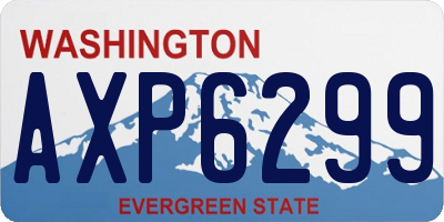 WA license plate AXP6299