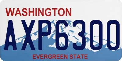 WA license plate AXP6300