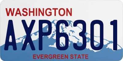 WA license plate AXP6301