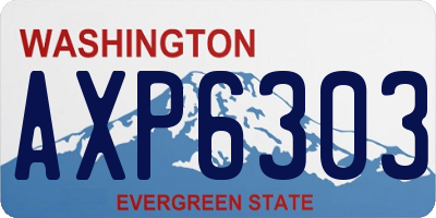 WA license plate AXP6303