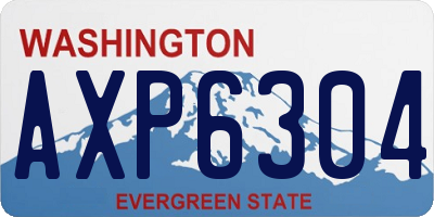 WA license plate AXP6304