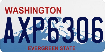 WA license plate AXP6306