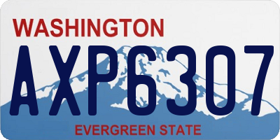 WA license plate AXP6307
