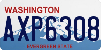 WA license plate AXP6308