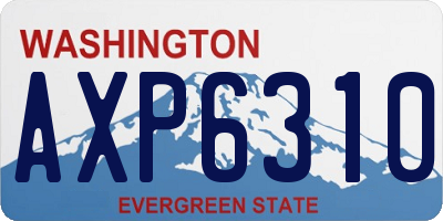 WA license plate AXP6310